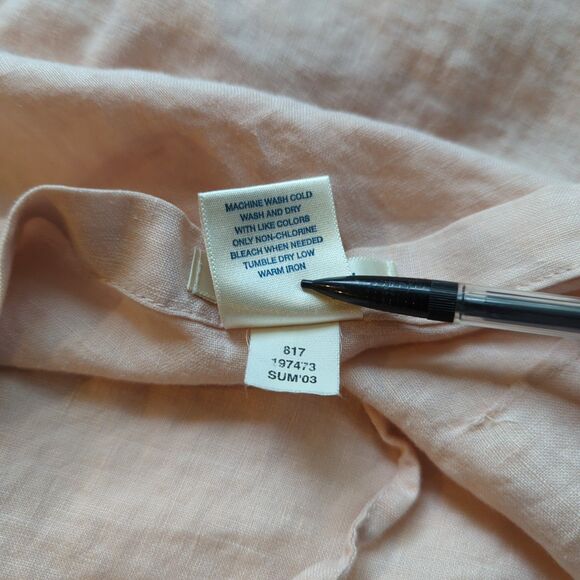 Old Navy Linen Midi Skirt Womens 8 Pink Crochet Ruffle Boho Cottagecore - Picture 5 of 7